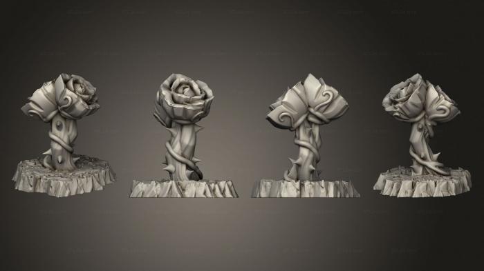 Растения (Гигантские Мистические Розы, Часть 1 004, PLANT_0521) 3D модель для ЧПУ станка