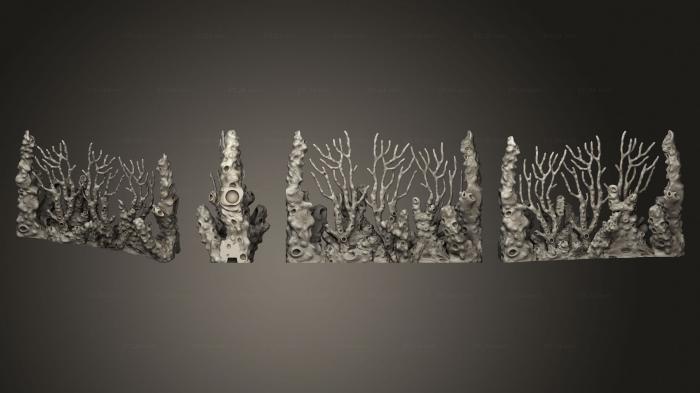 Растения (Набор стен ocean coral wall версия 3, PLANT_0687) 3D модель для ЧПУ станка