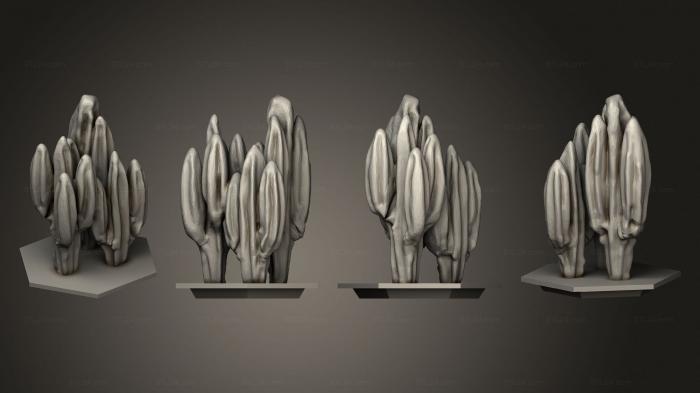 Растения (Вилка из Пустынного Кактуса, PLANT_0815) 3D модель для ЧПУ станка