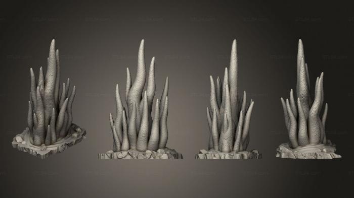 Растения (Ядовитый Кактус-Щупальце 1, PLANT_0820) 3D модель для ЧПУ станка