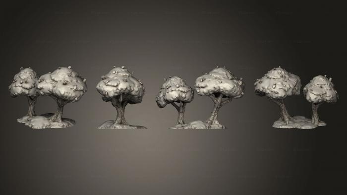Растения (Заснеженные Деревья Завершены, PLANT_0893) 3D модель для ЧПУ станка