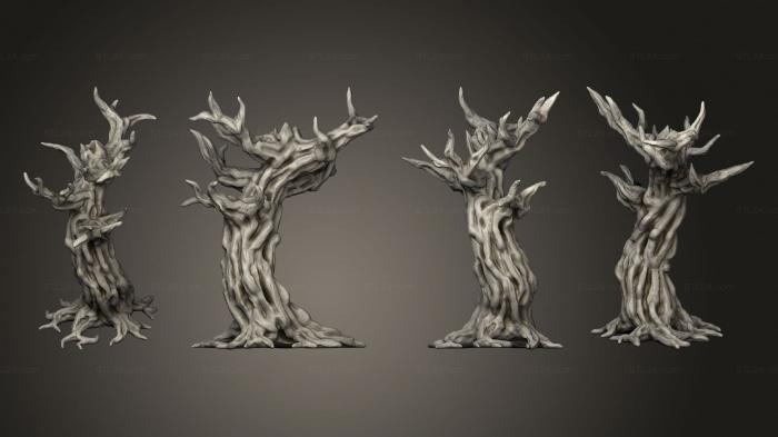 Растения (Жуткие Деревья 01, PLANT_0922) 3D модель для ЧПУ станка