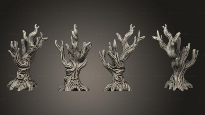 Растения (Болотное Дерево Б, PLANT_0977) 3D модель для ЧПУ станка