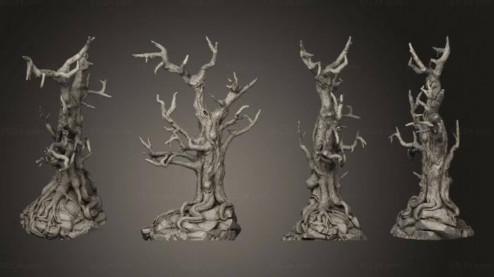 Растения (Деревья Сталкиваются С Деревом А С Лицом, PLANT_1036) 3D модель для ЧПУ станка