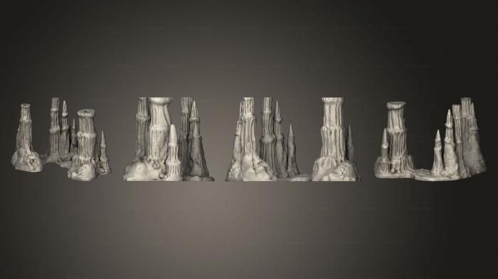 Растения (Колонны Для Влажных Пещер 08 Комплект Колонн 3 Снизу, PLANT_1102) 3D модель для ЧПУ станка