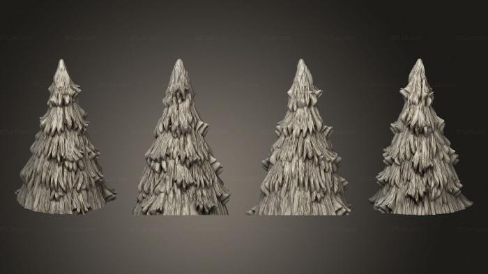 Растения (Сосновые заросли Зимнего прилива На Регулярной основе, PLANT_1118) 3D модель для ЧПУ станка