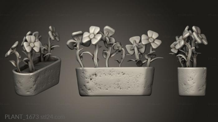 Растения (PLANT_1673) 3D модель для ЧПУ станка