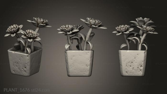 Растения (PLANT_1676) 3D модель для ЧПУ станка