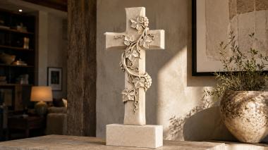 Various monuments Memorial cross with grapevine and bunches 3d model