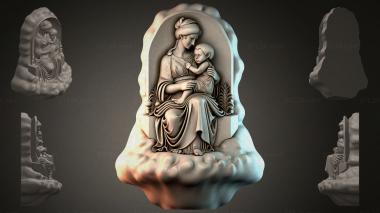 Various monuments (Relief of Madonna and Child on a Cloud, PMI_011096) 3D models for cnc