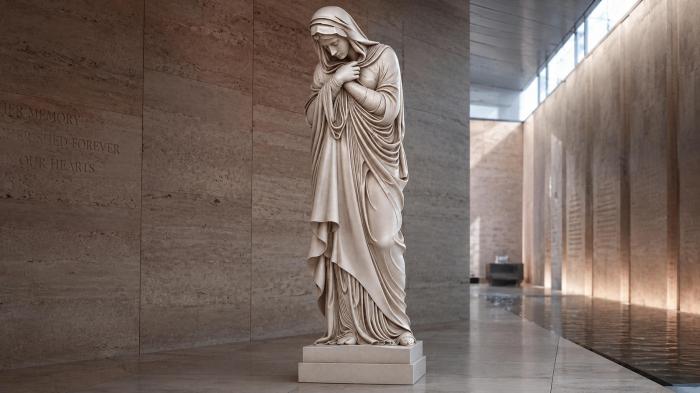 Various monuments (Madonna and Child in Drapery - sculpture, PMI_011108) 3D models for cnc