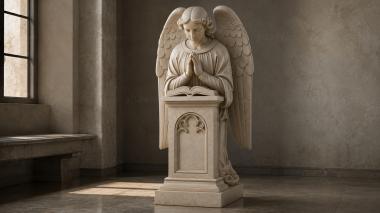 Various monuments Angel with a book on a pedestal 3d model