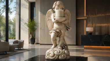 Various monuments Putto with a Candlestick on a Cloud 3d model