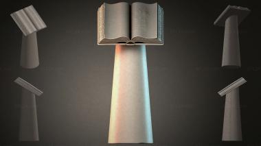 Various monuments (Monument with an open book on a conical stele, PMI_011126) 3D models for cnc