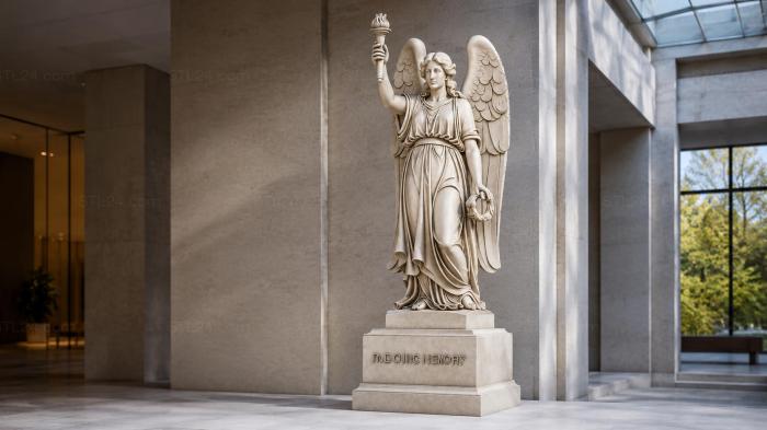 Angel with a Torch, a Classical Monument 3d STL model