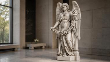 Various monuments Angel with a Torch and a Wreath Sculpture Monument 3d model
