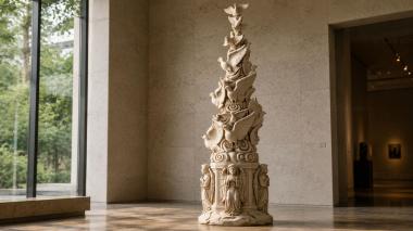 Various monuments Monument with doves and angels on a pedestal 3d model