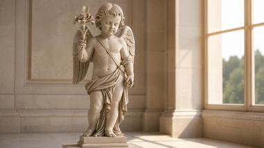 Various monuments Angel with a flower, classic figurine 3d model