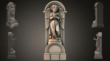 Various monuments (Angel with wings in an architectural niche, PMI_011161) 3D models for cnc