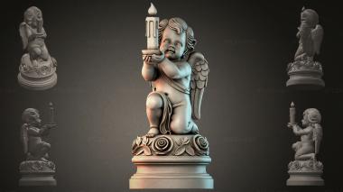 Various monuments (Angel with a candle in his hands figurine, PMI_011180) 3D models for cnc