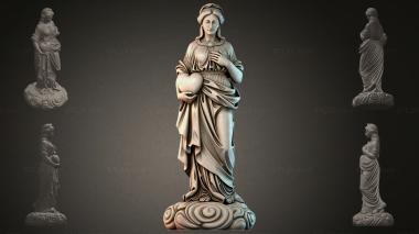 Various monuments (Female figure with a jug on a round pedestal, PMI_011191) 3D models for cnc