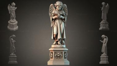 Various monuments (Angel with a book on an ornamented pedestal, PMI_011192) 3D models for cnc