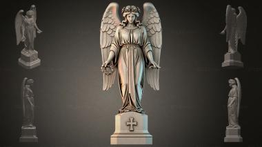 Various monuments (Angel with wings on a cross, religious monument, PMI_011203) 3D models for cnc