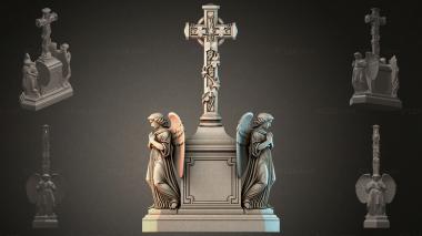 Various monuments (Monument with a Cross and Winged Angels, PMI_011204) 3D models for cnc