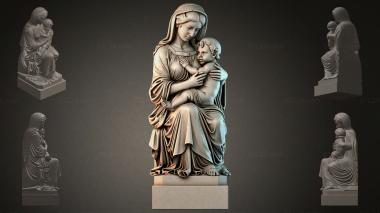 Various monuments (Madonna and Child seated religious sculpture, PMI_011230) 3D models for cnc