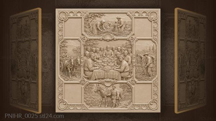 Last supper family feast gathering 3d STL model