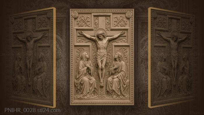 Christ with mary and john 3d STL model