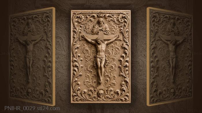 Christ on the cross with skull 3d STL model