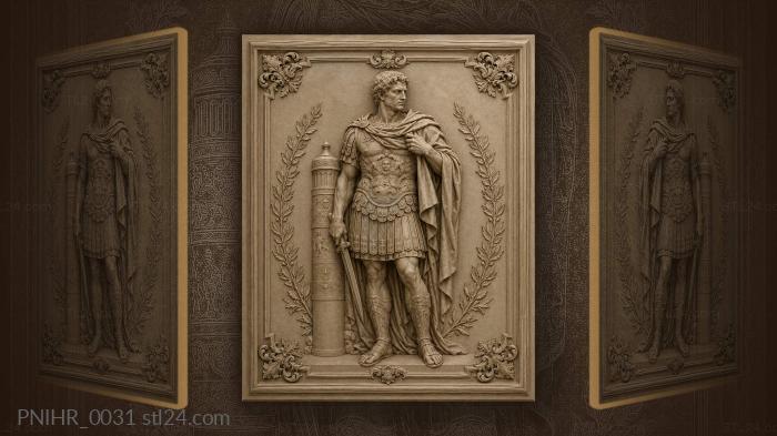 Man with column ancient decor 3d STL model