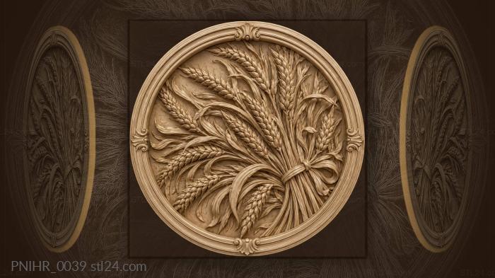 Wheat sheaf tied with a ribbon 3d STL model