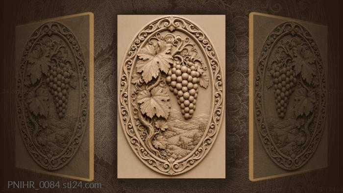 Grapes above the rolling hills 3d STL model