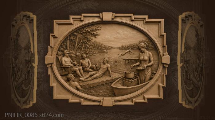 Summer lakeside leisure and fun 3d STL model