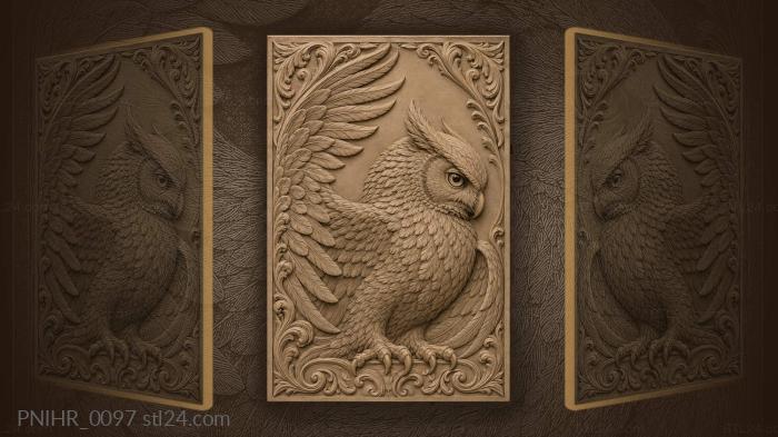 Majestic owl wings spread wide 3d STL model