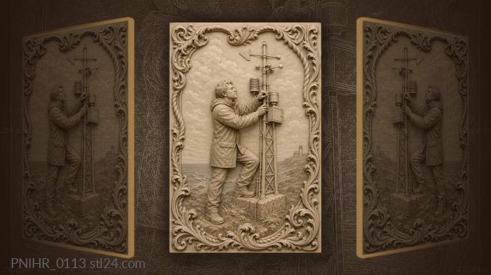 Coastal weather station lonely figure 3d STL model