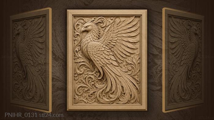 Majestic bird with sweeping tail 3d STL model
