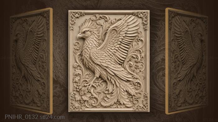 Bird ruffling its head feathers 3d STL model