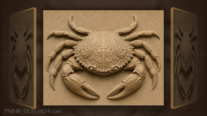 Stylized crab silhouette ocean life 3d STL model
