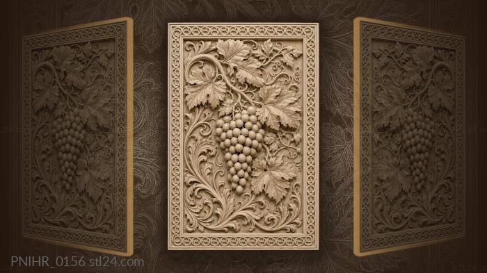 Abundant grape harvest swirling vines 3d STL model