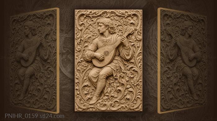 Musician among floral abundance 3d STL model