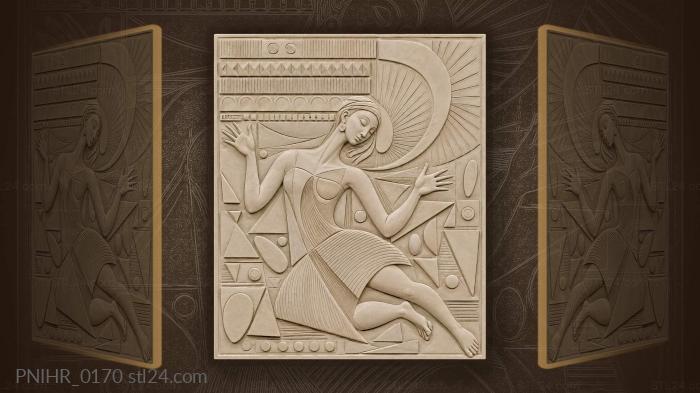 Mid-century modern abstract shapes design 3d STL model