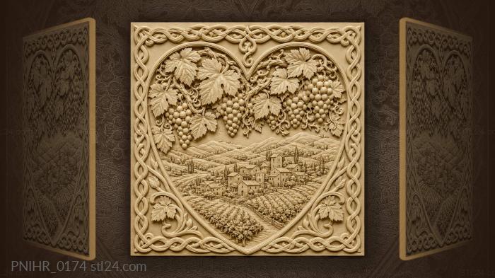 Vine above a village in the hills 3d STL model