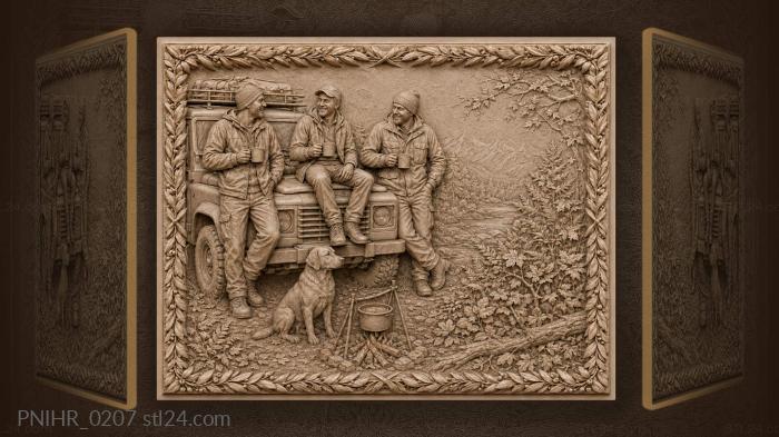Friends by the campfire vehicle 3d STL model
