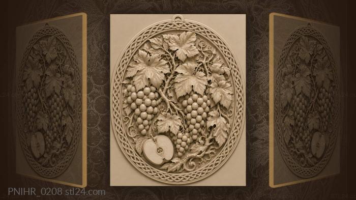 Half an apple below the hanging bunch 3d STL model