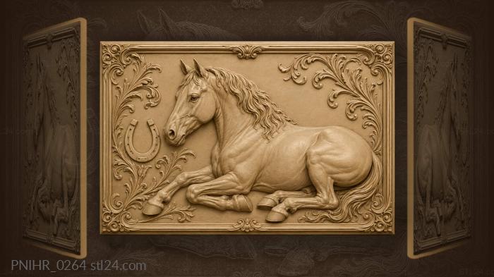 Horse and a lucky horseshoe 3d STL model