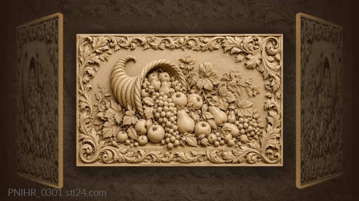 Horn full of apples and pears 3d STL model