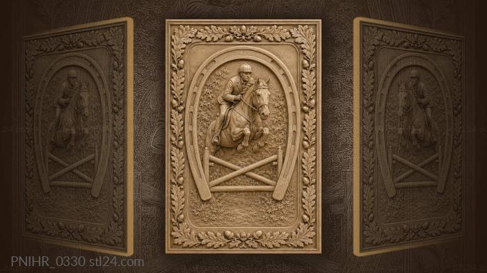 Equestrian leap over fence 3d STL model